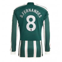 Manchester United Bruno Fernandes #8 Vonkajší futbalový dres 2023-24 Dlhy Rukáv